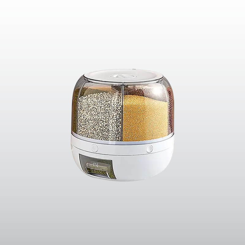 Dispensador de Menestras Giratorio | Organizador de Granos 5 en 1 🍚🌀