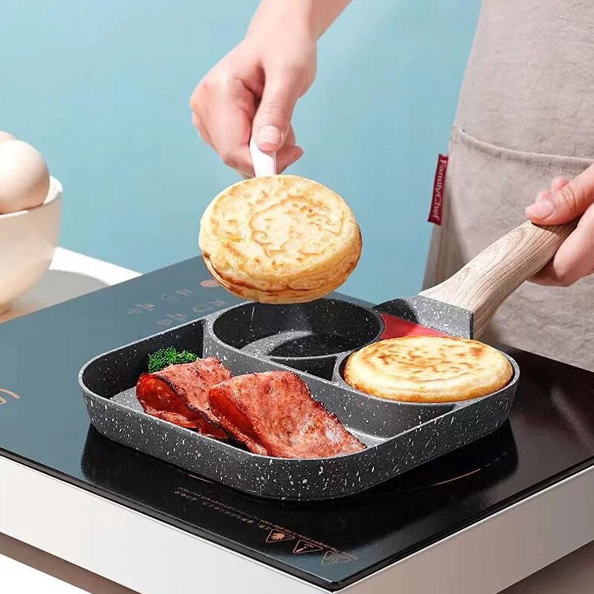 Sartén con 3 Divisiones | Cocina Fácil y Rápida