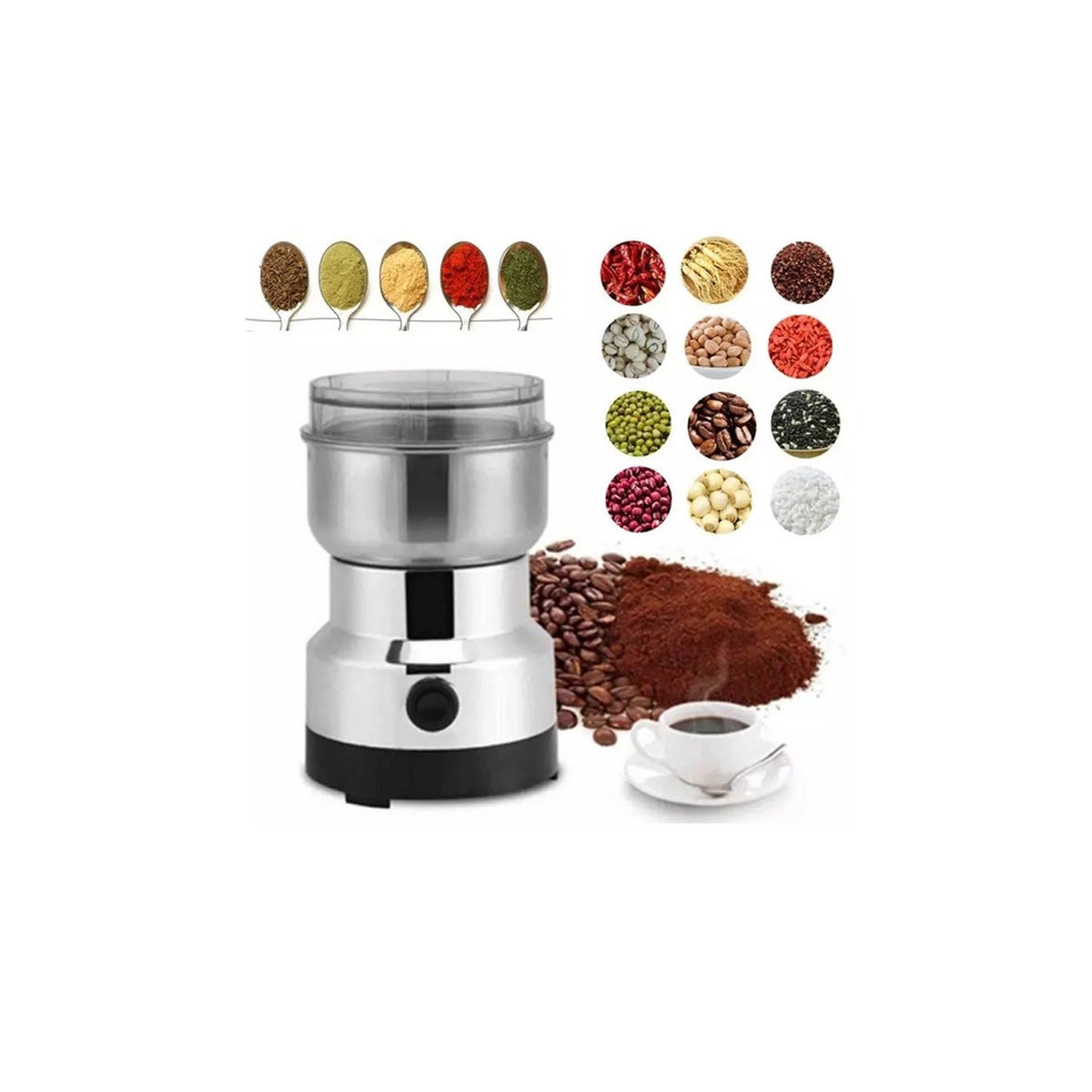 Molinillo Eléctrico de Café con 4 Aspas | Fácil de Usar y Limpiar