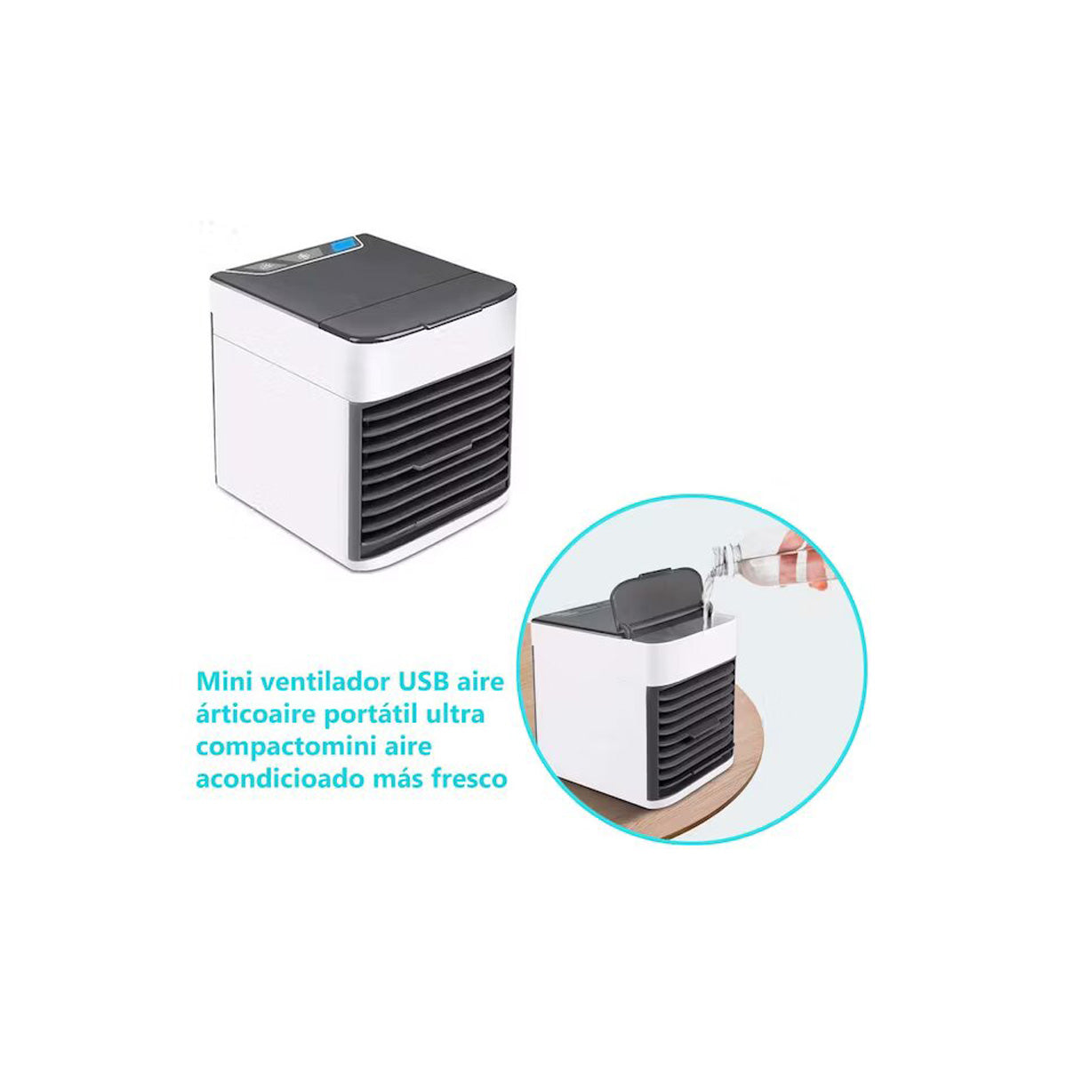 Mini Aire Acondicionado Portátil – Enfría, Humidifica y Purifica