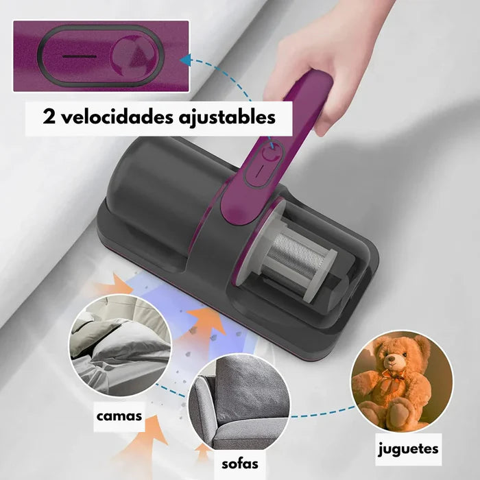 Aspiradora Portátil con Luz Ultravioleta Anti Ácaros