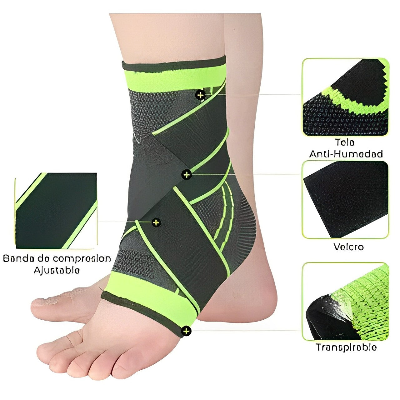 Tobillera de Compresión | Soporte Ajustable y Ergonómico