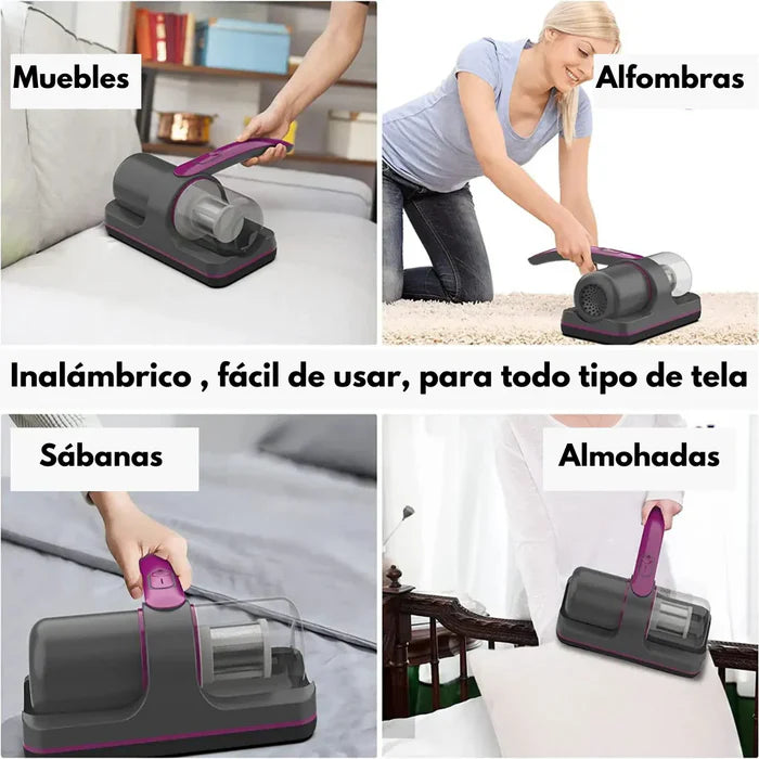 Aspiradora Portátil con Luz Ultravioleta Anti Ácaros