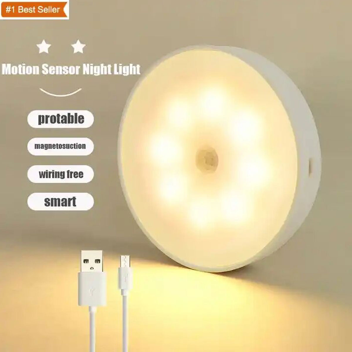 Luz Circular LED con Sensor de Movimiento