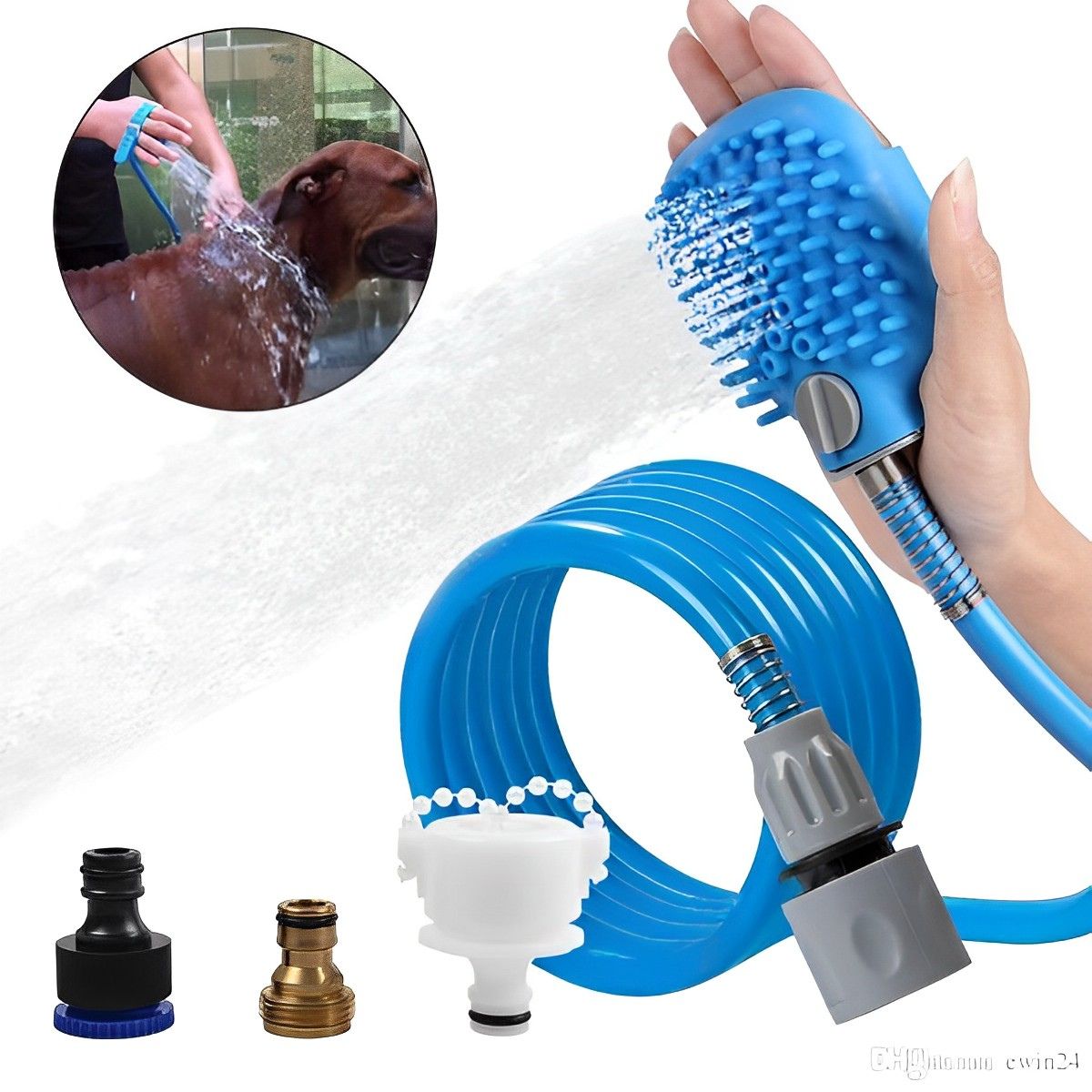 Manguera de Ducha para Mascotas con Cabezal Rociador 🐶🚿