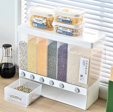 Dispensador Multifunción de 6 Compartimentos para Cocina