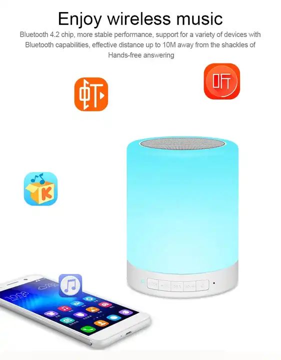 Lámpara Bluetooth con Parlante Integrado 🎶💡 | Luz LED y Música en Uno