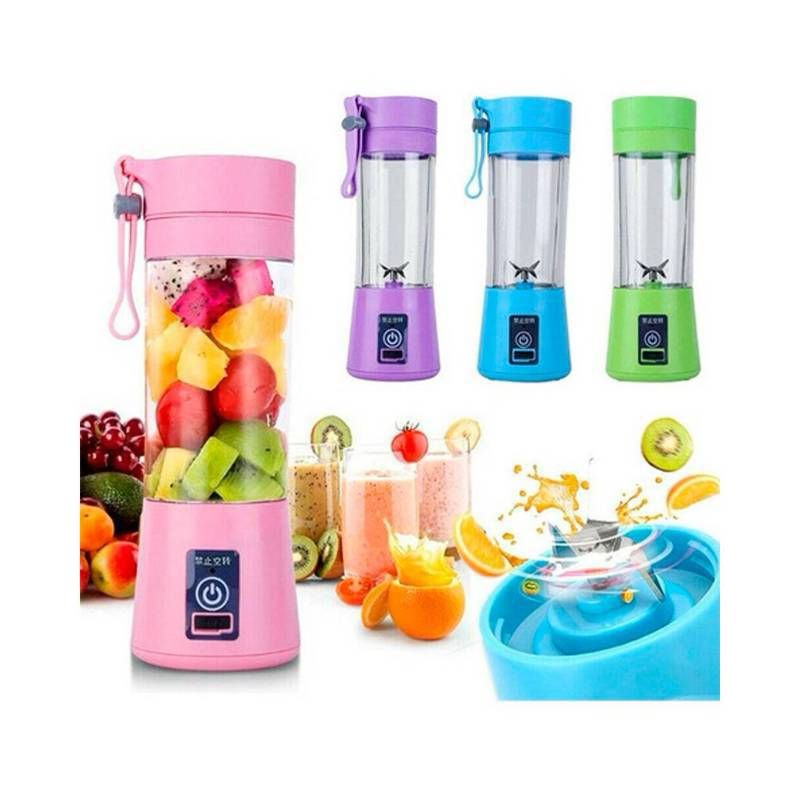 Licuadora Portátil Recargable | 6 Aspas y 380ml de Capacidad