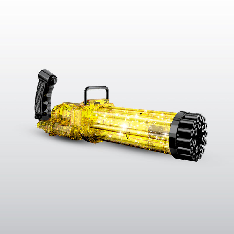 Pistola de Burbujas Grande con 21 Salidas y Luces LED